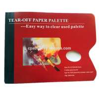 Rectangle Tear off wax coating paper palette 9"*16" 58gsm 40sheets easy way to clear