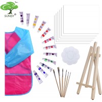 wholesale kids Art Drawing  Watercolor canvas panel painting set blank art canvas