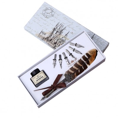 2018 new l Feather Dip Calligraphy Pen Set Birthday Gifts