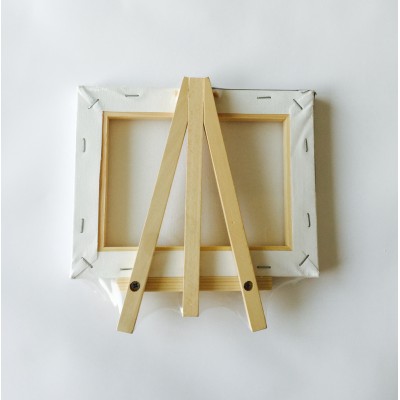 3.3'' 12set/inner box mini easel with mini blank stretched canvas