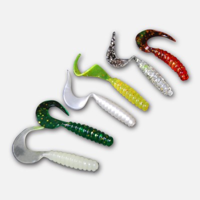 Artificial lures different color Grub soft plastic bait