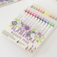 24 Colors Watercolor Brush Pen Soft Fine Tip Markers Pens Paintbrush for Sketch Drawing Manga Comic Handwriting