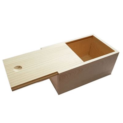 2019 custom size square/rectangle pine wood box with slide cover