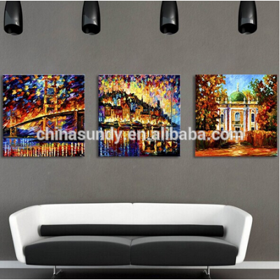 Professional supplier of natural scenery oil painting canvas printing on frame